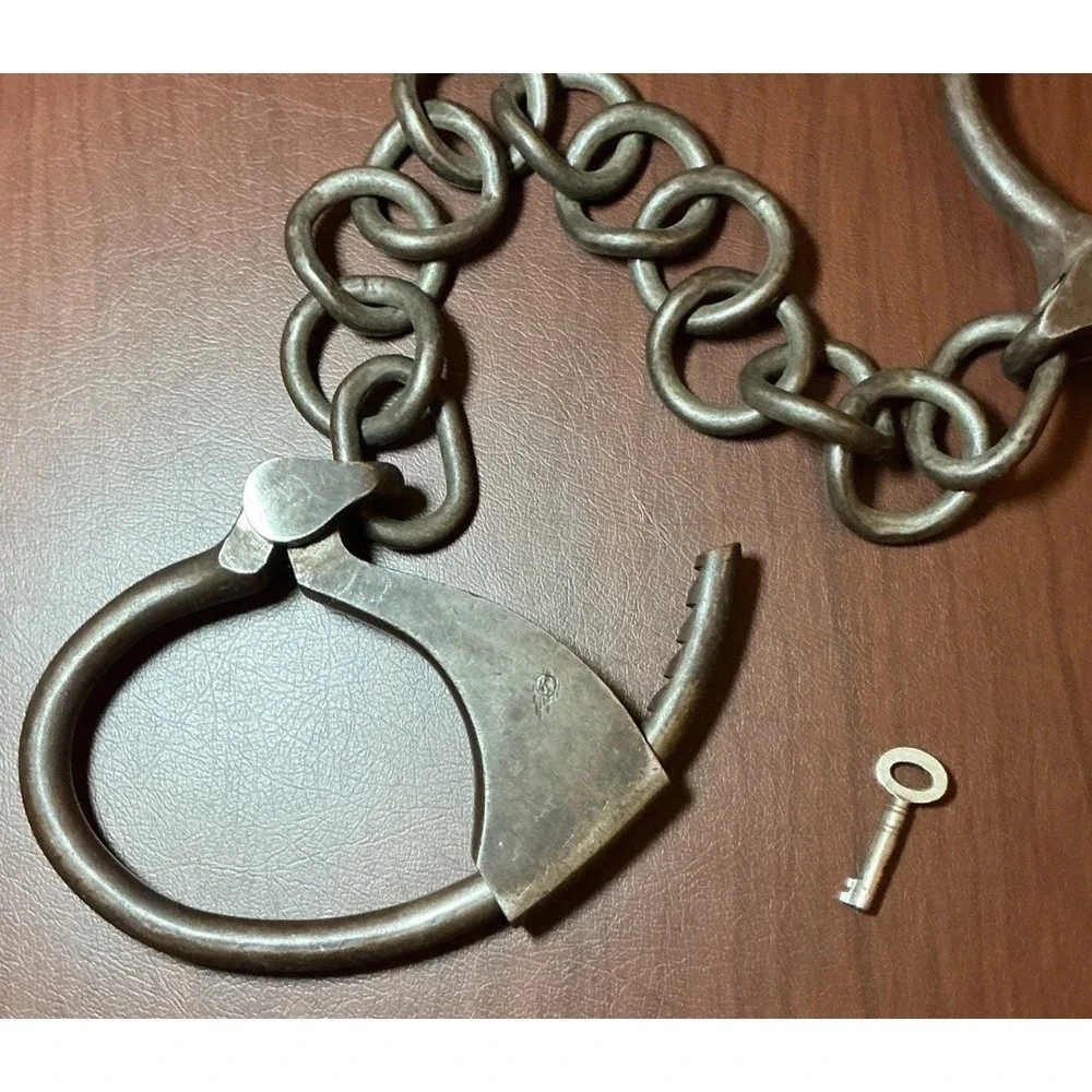 Vintage Iron Hand Forged Leg Shackles